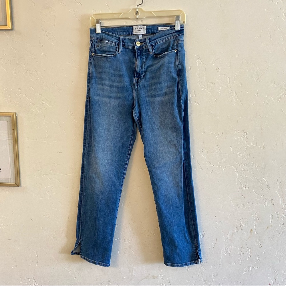 FRAME Denim Medium Wash Le High Straight Jeans Size 28